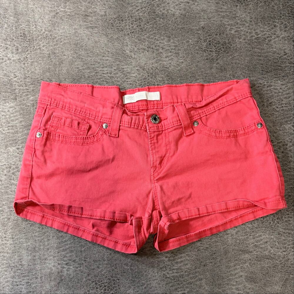 Levis Coral Denim Mini Shorts